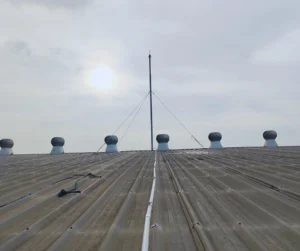 rooftop lightning protection installation with plasma current air terminal radius ese technology plasma technology